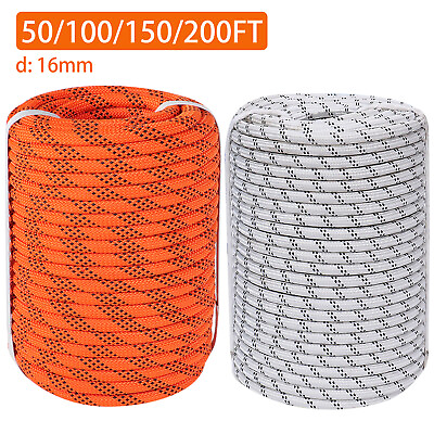 #ad 5 8quot; Double Braid Polyester Rope Nylon Pulling Rope 8200LBS Load Sailing Rope $65.98