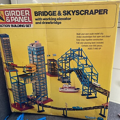 #ad Girder amp; Panel Action Building Set Bridge amp; Skyscraper $65.00