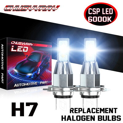 #ad 2Pcs H7 LED Headlight Kit Combo Bulbs High Low Beam 6500K White Super Bright $17.98