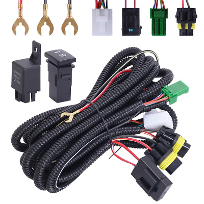 #ad Fog Light Lamps Wiring Harness LED Indicator Switch Kit 12V 40A Relay for Toyota $13.94