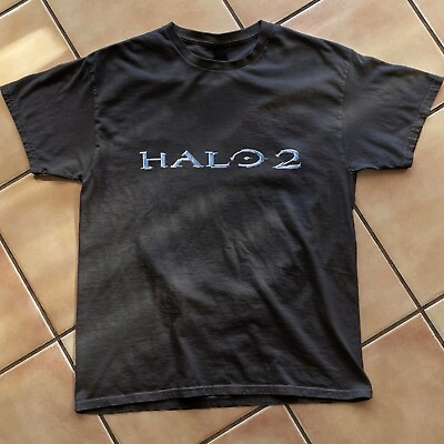 #ad Halo 2 logo retro gaming tee Vintage Gaming Shirt Y2k $22.97