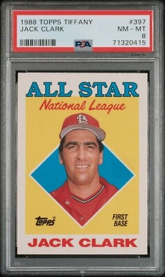 #ad 1988 Topps TIFFANY Jack Clark Baseball Card #397 PSA 8 NM MT $14.95