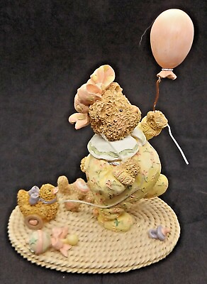 #ad Baby Girl Teddy Bear with Balloon Detailed with Toys Bear Collectable Figurine $12.99