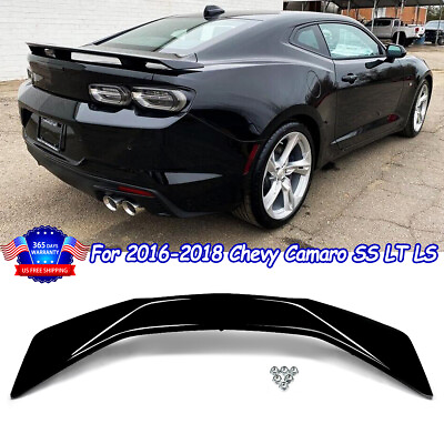 #ad For 2016 2023 Chevy Camaro RS SS ZL1 Rear Trunk Spoiler Wing Glossy Black ABS $116.24