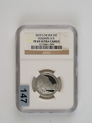 #ad 2010 S Silver Quarter 25C Yosemite PF69 Ultra Cameo $26.40