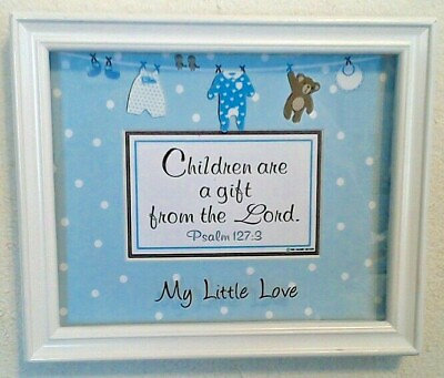 #ad New Bible Verse Plaques Signs quot;CHILDREN ARE A GIFTquot; Boy Baby Christian Gift $60 $49.95