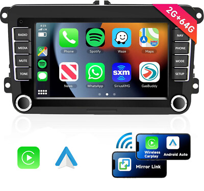 #ad 264GB for VW Volkswagen Jetta Passat 7quot; Carplay Android 13 Car Stereo GPS Radio $97.99