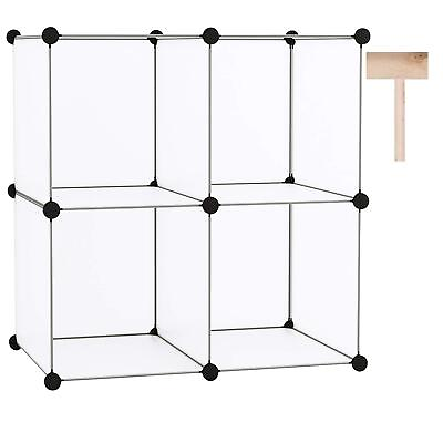 #ad Cube Storage Organizer 4 Cube Shelving Units Diy Closet Storage Modular Boo $35.10