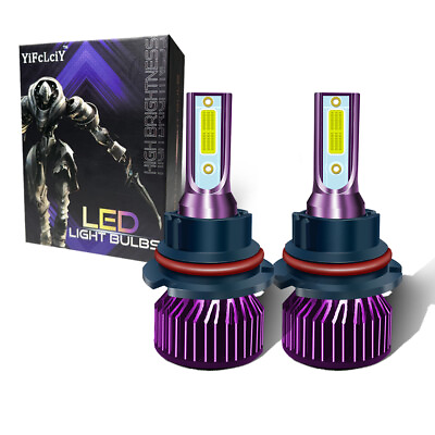 9007 For F 250 92 99 LED Bulbs Low Beam Power 6500K Cool White Conversion Kit $7.02