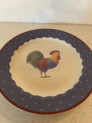 #ad 6 Rooster Salad Dessert Plates Coco Dowley $12.99