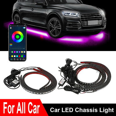 RGB LED Car Neon Light Chassis Atmosphere Lamp Kit For Honda Nissan Subaru Audi $25.64