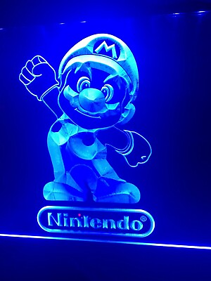 Nintendo Mario Bros LED Light Sign for Game RoomOfficeBarMan Cave. $31.99