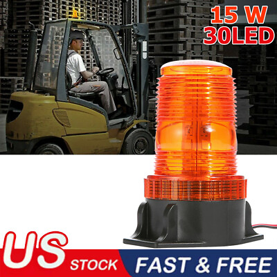 30 LED Strobe Beacon Light Forklift Truck Rooftop Amber Emergency Warning IP67 $14.99