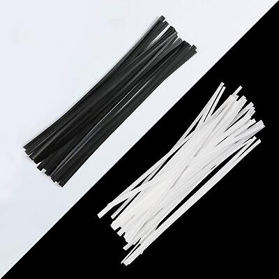 #ad 1000 Pcs 5quot; Plastic Twist Ties Black 500 Pcs and White 500 Pcs $17.33
