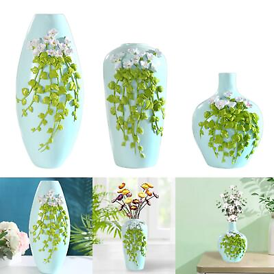 #ad Chic Resin Vase Decorative Props Flower Arrangement Pot 3D Texture for Decor $25.92