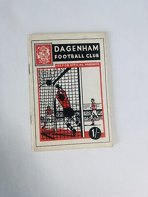 #ad DAGENHAM FOOTBALL CLUB OFFICIAL HANDBOOK 1957 1958 VERY RARE FREE POSTAGE GBP 12.50