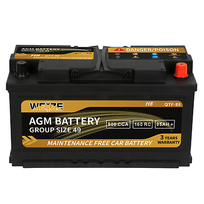 #ad Weize Platinum AGM Battery BCI Group Size 49 160RC 900CCA H8 Automotive Battery $149.99