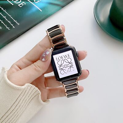 #ad For Apple Watch Band Ceramic Strap Fashion Ladies Wristwatch 38mm 42mm 41mm 40mm $18.90