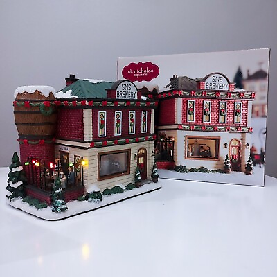 #ad St Nicholas Square Village SNS Brewery 2009 Bar Beer Lighted Box Ritired WORKS $59.95