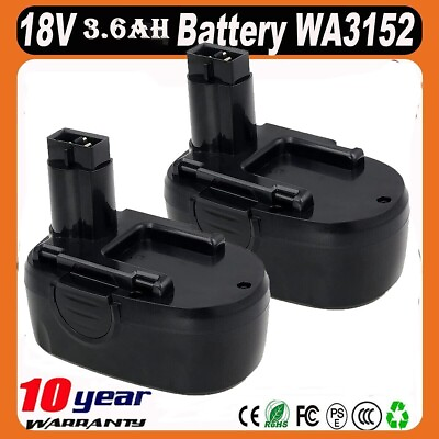 #ad 2packs 18V NI MH Battery For Worx WA3152 WG150 WG152 WG153 WG250 Cordless 3.6Ah $26.00