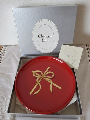 #ad Christian Dior Yamanaka Lacquer Finish Plate 5 Set Ribbon Pattern 15.4cm $133.40