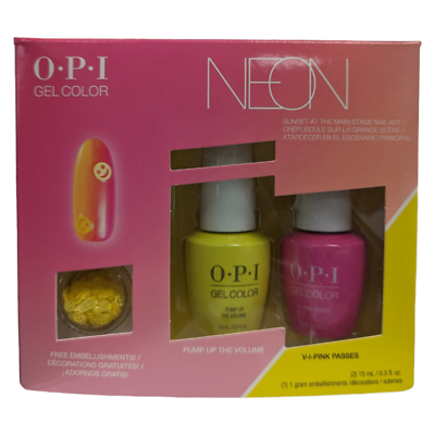 #ad OPI GelColor Neons GelColor Nail Art Duo Pump Up The Volume V I Pink Passes $19.89
