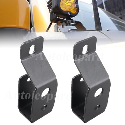 Pair Windshield Cowl LED Work Light Brackets Mounting For Ford Bronco 2021 2023 $28.99