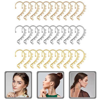 #ad 30pcs DIY Ear Cuff Tassel Earrings Hooks Gold Silver UL $12.87