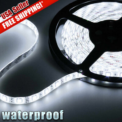 5M 3528 LED Strip Light 300 LEDs Super Bright 7000K Cool White Waterproof IP65 $8.89