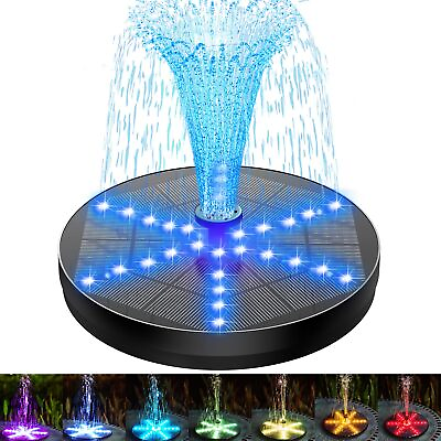 #ad Solar Fountain 4W Bird Bath Fountains Upgraded 30LED Lights Solar Powered Fo... $51.68