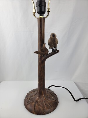 #ad 24.5quot; Tall Lamp Post Only Parrot Bird Tree Brach Perfect For A Tiffany Shade $109.37