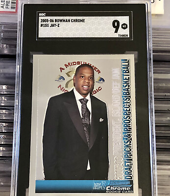 #ad Jay Z 2005 Chrome Bowman Rookie RC CARD SGC 9 2006 Music Concert Tour Beyonce $73.99