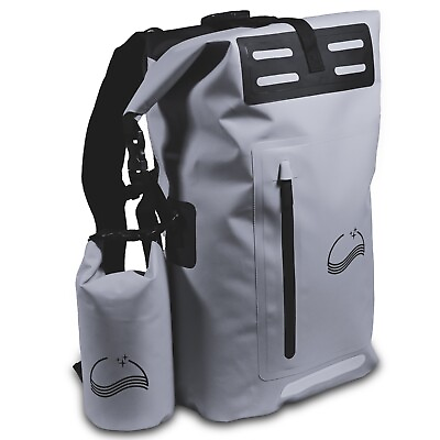#ad 35L Dry Bag Backpack ; Waterproof Backpack and 2L Pack; Grey Bag Dry Bag $35.00