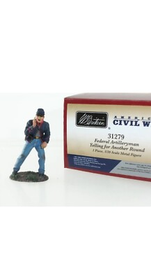 #ad BRITAINS 31279 AMERICAN FEDERAL ARTILLERY CREW SOLDIER SHOUTING FOR ROUND $39.99