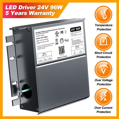 #ad 24V Dimmable LED Driver 96W Triac ELV MLV LED Transformer For Lutronamp;Leviton $55.06