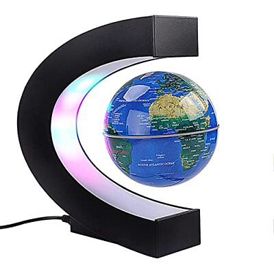 #ad Floating Globe with LED Lights 24 Hours Auto Rotating levitating Globe Perfect $43.80