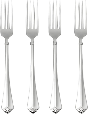#ad ONEIDA JUILLIARD Fine Flatware 18 10 Stainless Steel Dinner Fork Set of 4 NEW $48.00