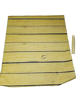 #ad Yellow Wood Plank Texture Seamless Backdrop Floor Vinyl 4#x27;11X5#x27;8ft EUC $8.00