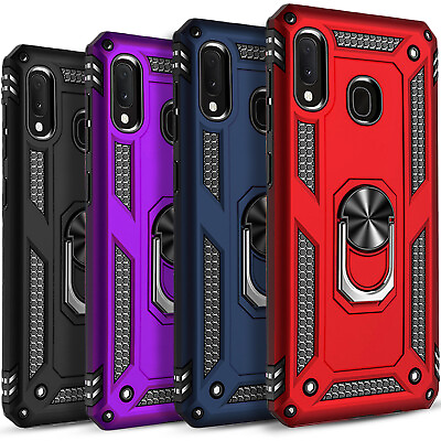 #ad For Samsung Galaxy A20 A50 Phone Case Cover Kickstand Tempered Glass Screen $9.99