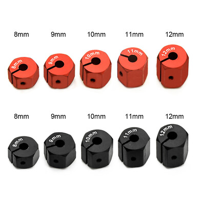 #ad 4x 12mm Hex Wheel Hubs Set 12mm 11mm 10mm 9mm 8mm Thickness for 1 10 Models Car $7.79