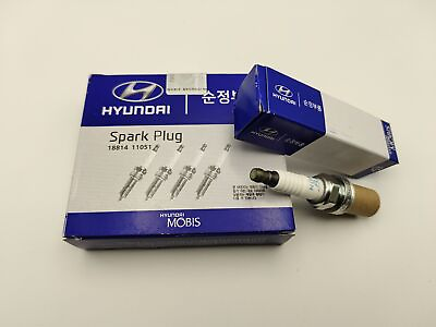 #ad For Hyundai BKR5ES11 4pcs Enhanced Spark Plug 18814 11051 NEW $31.99