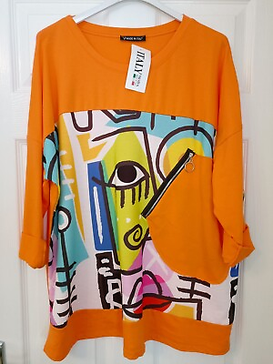 #ad Made In Italy #x27; The Eye#x27; Tunic One Size BNWT GBP 18.00