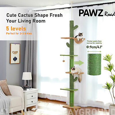 #ad PAWZ Road 108quot; Cat Tree Scratching Post Scratcher Tower Condo House Ceiling High $55.99