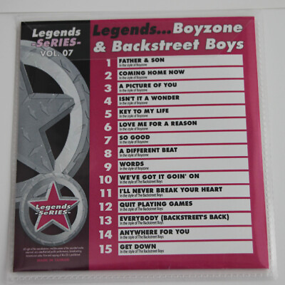 #ad BOYZONE amp;BACKSTREET BOYS LEGENDS SERIES VOL 7 KARAOKE CDG NEW IN PLASTIC PRINT $9.99
