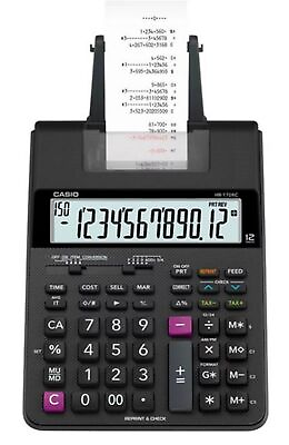 #ad Print Calculator 12 Digit Dual Color Display Black Print Calculator···· $28.49