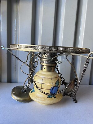 #ad Vintage Hanging Lamp Tiffany Glass $89.99