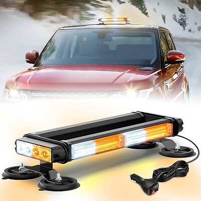 #ad Amber White Rooftop 14.5quot; Inch LED Strobe Beacon Light Bar Truck Emergency Flash $58.99