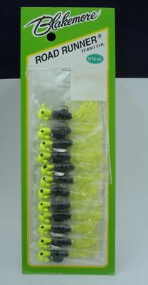 Blakemore 1202 30 Road Runner Turbo Tail 1 16 oz Blk Chartreuse Card of 12 $36.94