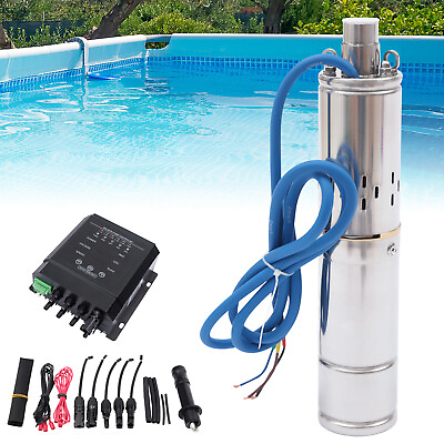 #ad 36V 3 Solar Deep Water Well Pump S Steel Submersible Screw Controller kits Farm $244.39