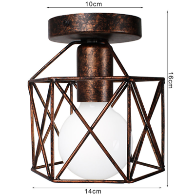 #ad Retro Metal Cage Ceiling Loft Pendant Chandelier Light Lamp Shade Lampshade $26.79